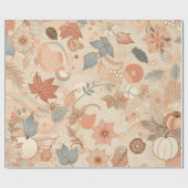 Papier Cadeau Papier d'emballage à l'atmosphère d'automne (Plat)