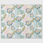 Papier Cadeau Papier d'emballage à motifs floraux (Plat)