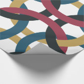 Papier Cadeau Papier d'emballage à noeuds de cercle rétro (Coin)