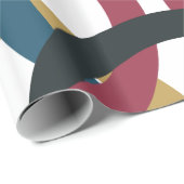 Papier Cadeau Papier d'emballage à noeuds de cercle rétro (Coin rond)