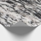 Papier Cadeau Papier d'emballage Abstrait blanc et noir taches (Coin)