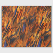 Papier Cadeau Papier d'emballage abstrait du feu et de glace (Plat)