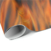 Papier Cadeau Papier d'emballage abstrait du feu et de glace (Coin rond)