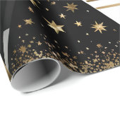 Papier Cadeau papier d'emballage abstrait en or et en triangles (Coin rond)