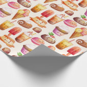 Papier Cadeau Papier d'emballage alimentaire Kawaii (Coin)