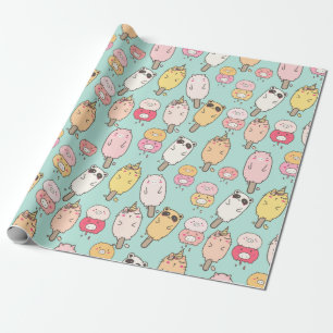 Papier Cadeau Papier d'emballage alimentaire Kawaii