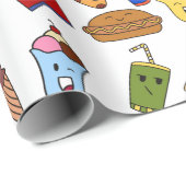 Papier Cadeau Papier d'emballage alimentaire rapide amusant (Coin rond)