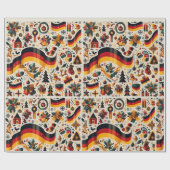 Papier Cadeau papier d'emballage allemand de noël (Plat)