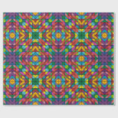 Papier Cadeau papier d'emballage amish carré moderne (Plat)