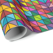 Papier Cadeau papier d'emballage amish carré moderne (Coin rond)