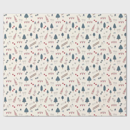 Papier Cadeau Papier d'emballage Apres Ski Cadeau d'hiver pour E (Plat)
