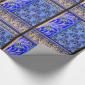 Papier Cadeau Papier d'emballage Art nouveau noir, iris violet (Coin)