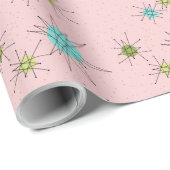 Papier Cadeau Papier d'emballage atomique iconique rose de (Coin rond)