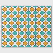 Papier Cadeau Papier d'emballage atomique rétro moderne du milie (Plat)