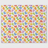 Papier Cadeau Papier d'emballage aux rubans colorés (Plat)