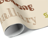 Papier Cadeau Papier d'emballage avec des noms unisexes par (Coin rond)