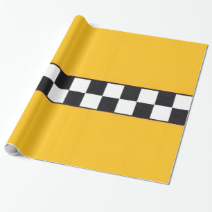 Papier Cadeau Papier d'emballage avec le taxi jaune