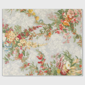 Papier Cadeau Papier d'emballage avec une illustration vintage (Plat)