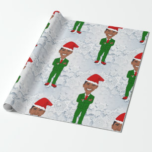 Papier Cadeau papier d'emballage barack obama santas