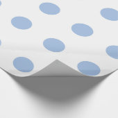Papier Cadeau Papier d'emballage blanc et bleu-clair de point de (Coin)