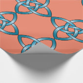 Papier Cadeau papier d'emballage bleu céleste à noeud (Coin)