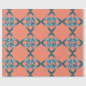 Papier Cadeau papier d'emballage bleu céleste à noeud (Plat)