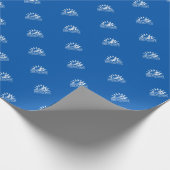 Papier Cadeau Papier d'emballage bleu élémentaire Broadway (Coin)