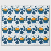 Papier Cadeau Papier d'emballage bleu foncé (Plat)