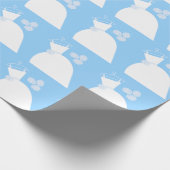 Papier Cadeau Papier d'emballage bleu mariage Gown (Coin)