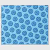 Papier Cadeau Papier d'emballage bleu multilingue Mots de paix. (Plat)