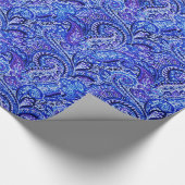 Papier Cadeau Papier d'emballage bleu vibrant classique de (Coin)