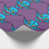 Papier Cadeau papier d'emballage bleu zombie troll démon (Coin)