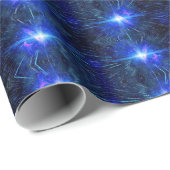 Papier Cadeau Papier d'emballage BLUE STAR (Coin rond)