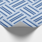 Papier Cadeau Papier d'emballage Blue Stripes (Coin)