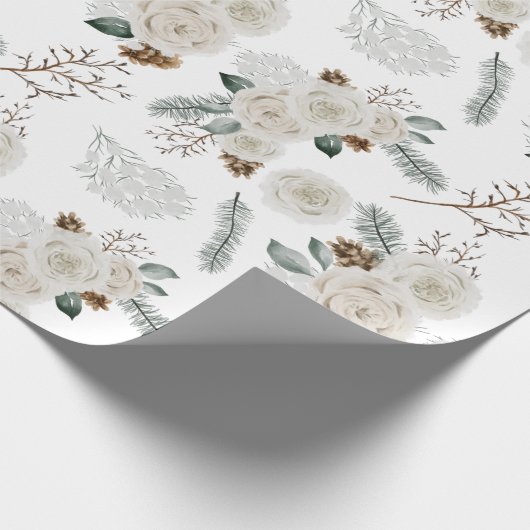 Papier Cadeau Papier d'emballage botanique floral (Coin)