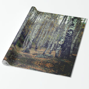 Papier Cadeau Papier d'emballage brillant de Forrest de bouleau,