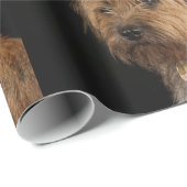Papier Cadeau Papier d'emballage brillant de Terrier de (Coin rond)