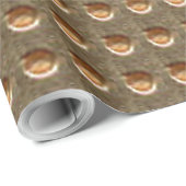 Papier Cadeau Papier d'emballage brillant Gold Indent (Coin rond)