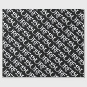 Papier Cadeau Papier d'emballage brillant incliné noir surf (Plat)