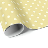 Papier Cadeau Papier d'emballage brillant Points Cercles Crème v (Coin rond)