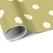 Papier Cadeau Papier d'emballage brillant Points Cercles Crème v (Coin rond)