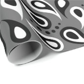 Papier Cadeau papier d'emballage cachemire gris (Coin rond)