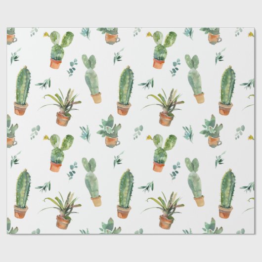 Papier Cadeau Papier d'emballage Cactus (Plat)