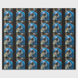 Papier Cadeau Papier d'emballage cadeau d'amour d'ami de carlin