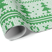 Papier Cadeau Papier d'emballage cadeau d'arbres de Noël (Coin rond)