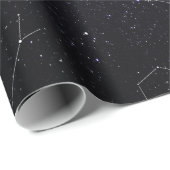 Papier Cadeau Papier d'emballage cadeau de constellations (Coin rond)