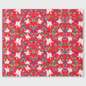 Papier Cadeau Papier d'emballage cadeau de Noël d'éléphant blanc (Plat)