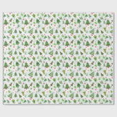 Papier Cadeau Papier d'emballage cadeau de Noël mignon (Plat)