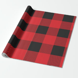 Papier Cadeau Papier d'emballage cadeau de plaid de Buffalo