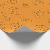 Papier Cadeau Papier d'emballage cadeau d'Halloween mignon (Coin)